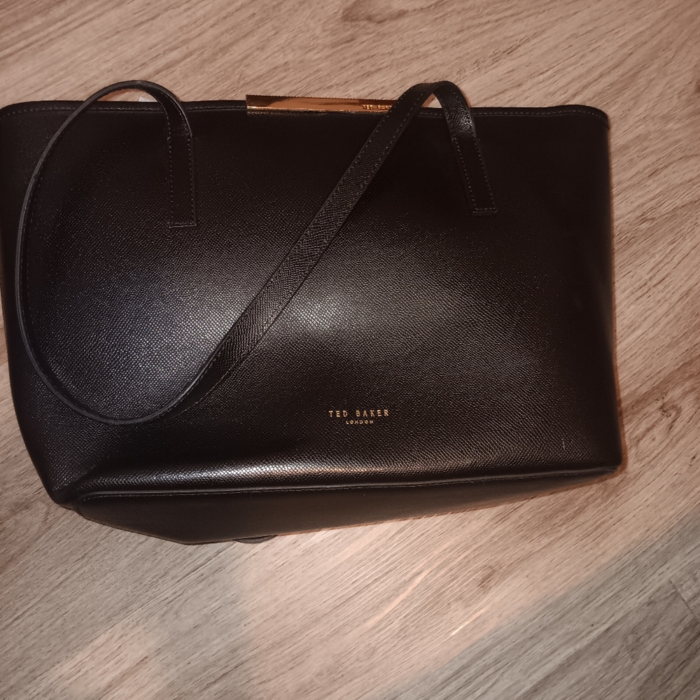 Ted Baker Black Tote with Gold Accent